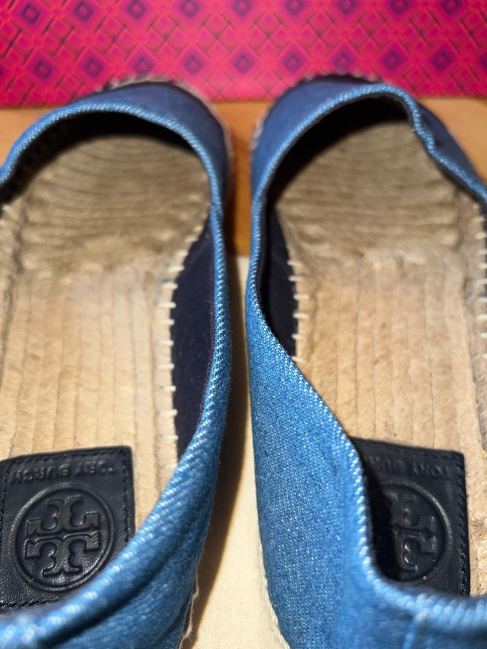 Tory Burch Color- Block Denim & Leather Espadrille - Picture 6 of 11
